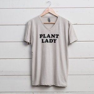 Plant Lady Graphic Soft Comfy V-neck Shirt Tshirt